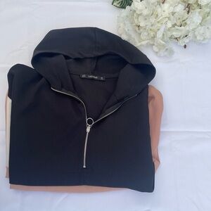 Zara Black Hoodie with Zipper